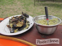 Bondiola de cerdo, puré de batatas y reducción de cerveza